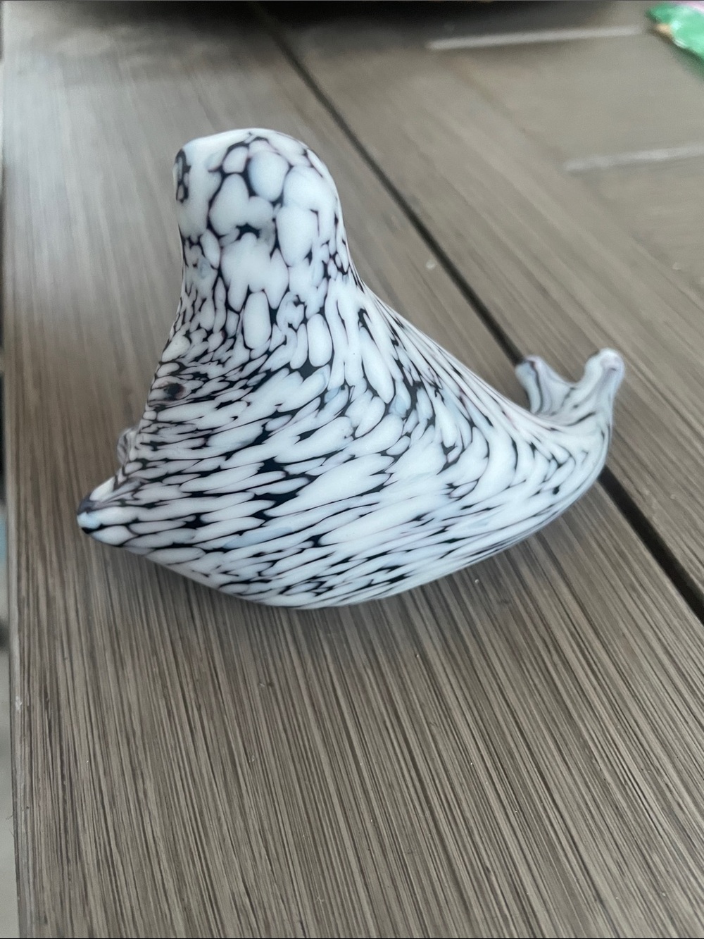 Handblown MURANO, Italy - Archimede Seguso - rare Bianco Nero  "Fantasy Line”